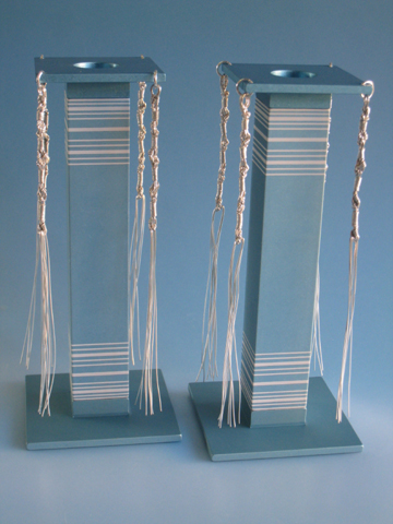 Light blue (Tekhelet) Candles Holders