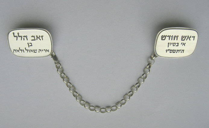 Talit clip with names
