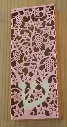 Copper vine Mezuzah