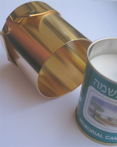 Yahrzeit candle cover.